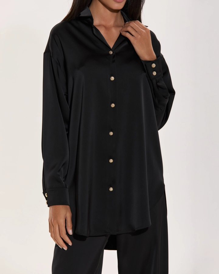 Cămașă Oversize Din Satin