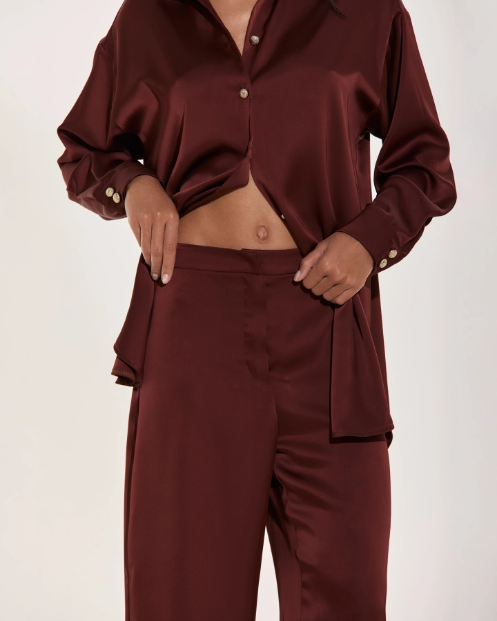 Cămașă Oversize Din Satin