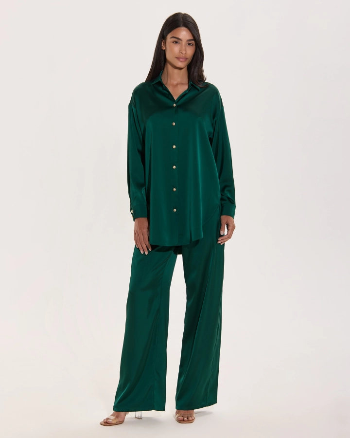Cămașă Oversize Din Satin