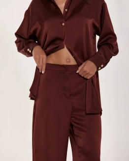 Elegant Mocha Shirt set