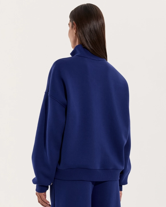 Oversize mikina na zips – Blue Rebel