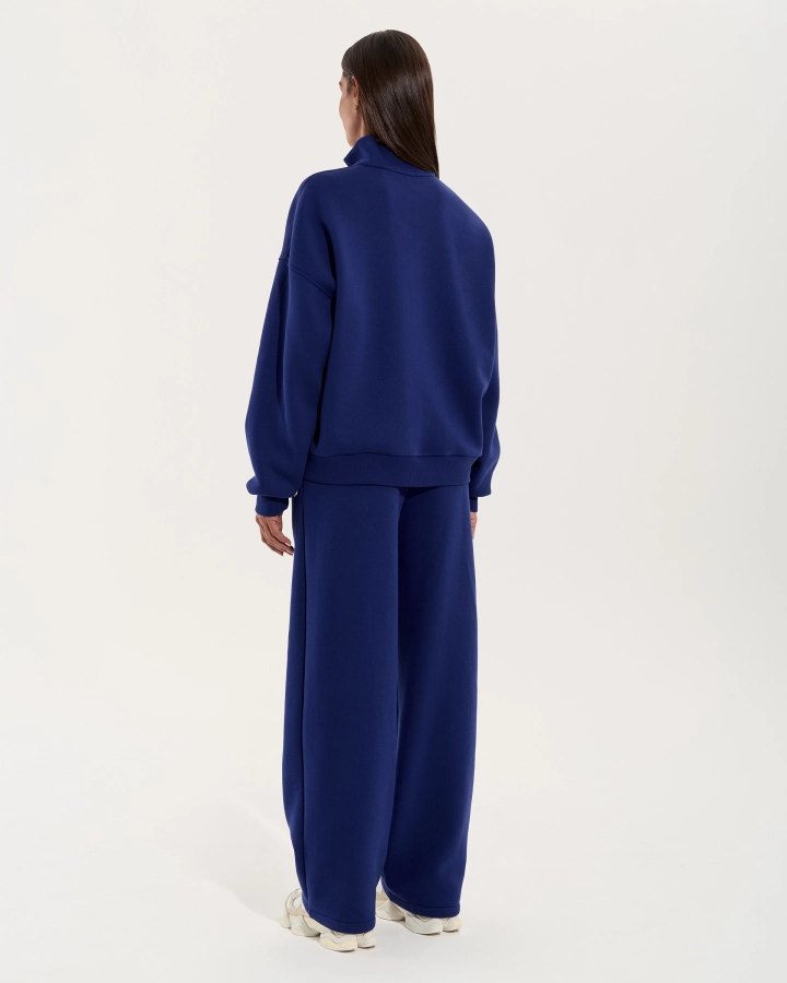 Oversize mikina na zips – Blue Rebel – 7. kép