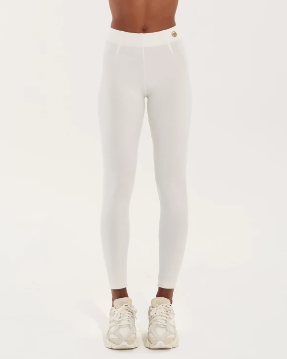 Legging avec logo sur le côté – WHITE