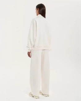 Wide-Leg Sweatpants – WHITE – 5. kép
