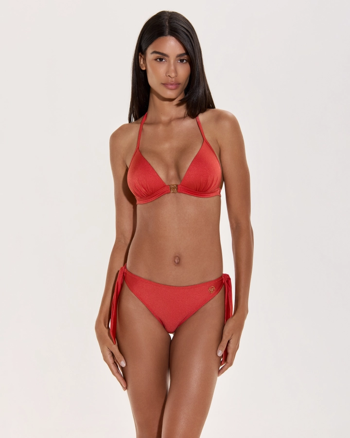 Háromszög Push-Up Bikini Felső Arany Logóval