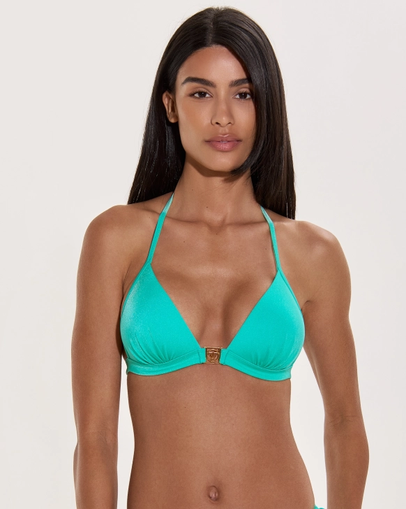 Háromszög Push-Up Bikini Felső Arany Logóval