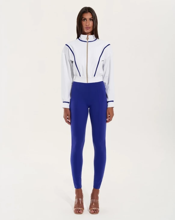 Bomber-Jumpsuit mit Reißverschluss – AZURA-ROLL