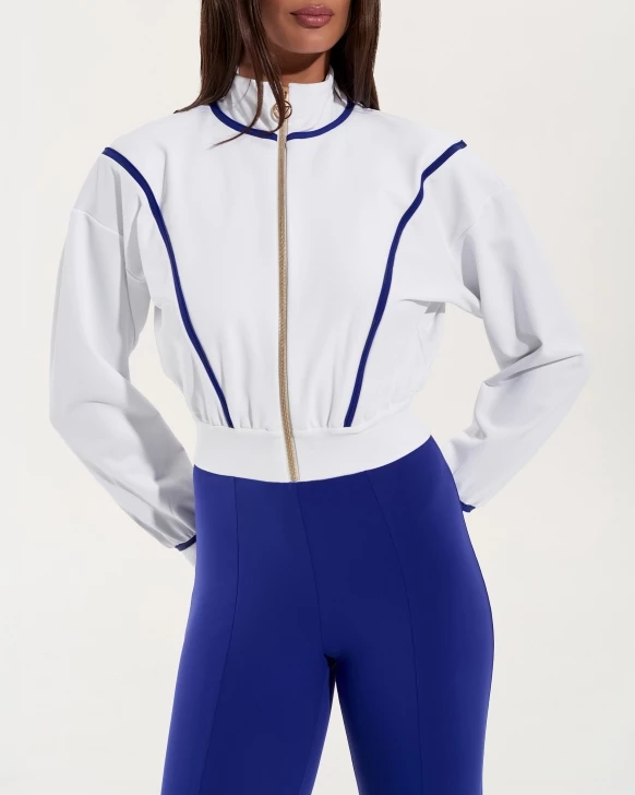 Bomber-Jumpsuit mit Reißverschluss – AZURA-ROLL
