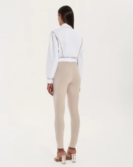 Bomber-Jumpsuit mit Zip – LATTE-ROLL – 5. kép