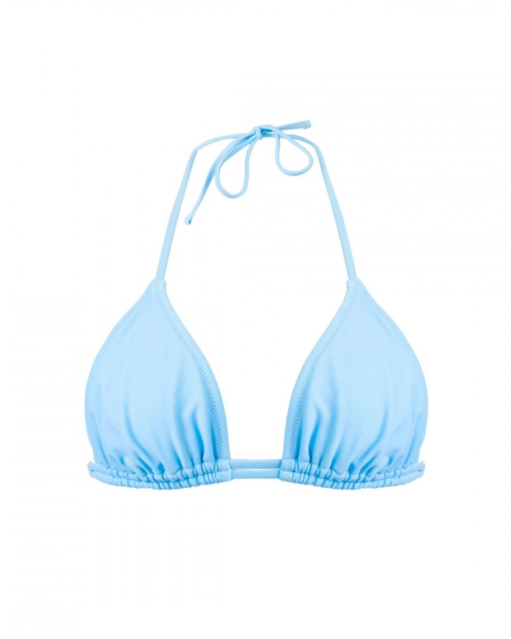 Blue Removable pads triangle bikini top - M - Vivien Vance