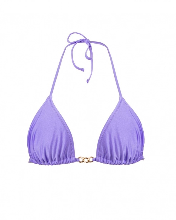 Dreieck-Bikinioberteil mit herausnehmbaren Cups und Goldkette