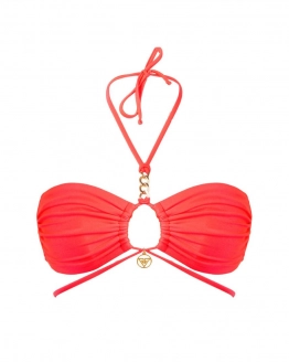 Removable pads bikini top with golden chain