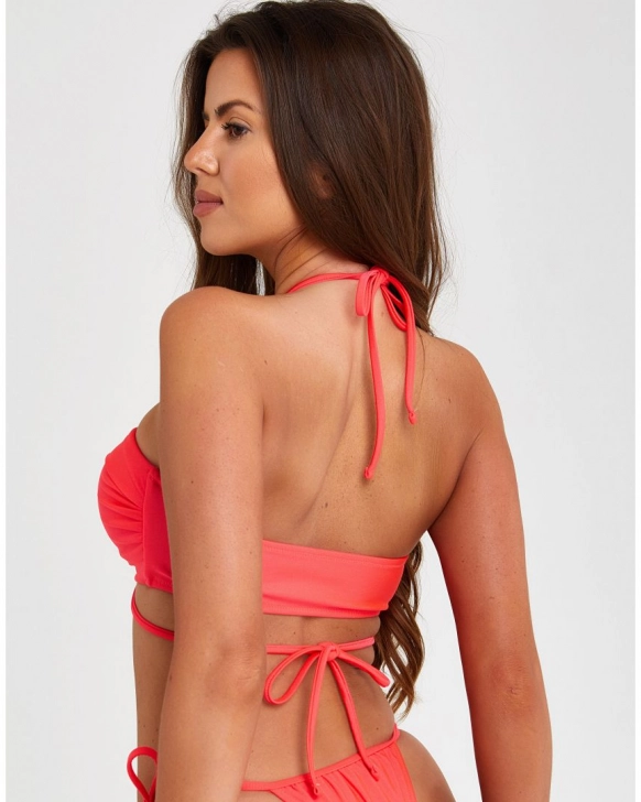 Removable pads bikini top with golden chain