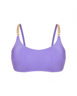 Without push-up bikini top with golden chains