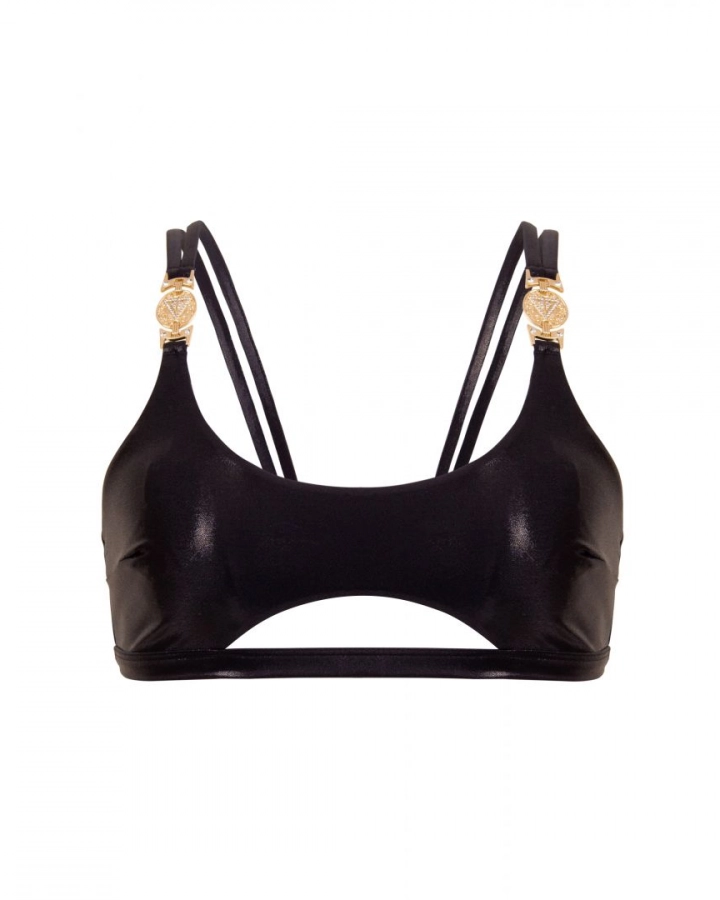 Szivacs Nélküli Bikini Top Arany Kiegészítővel