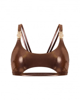 Szivacs Nélküli Bikini Top Arany Kiegészítővel