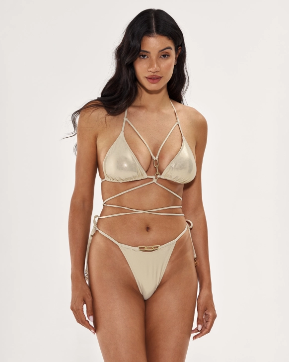 Shiny Nude Bikini Set