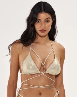 Shiny Nude Bikini Set