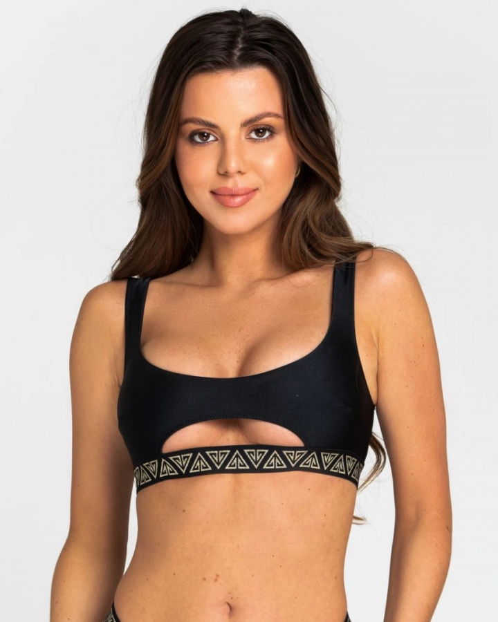 Without push-up bikini top with cut-out under bust