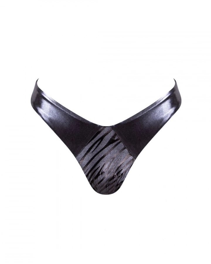 Slip latex tanga semi-înalt
