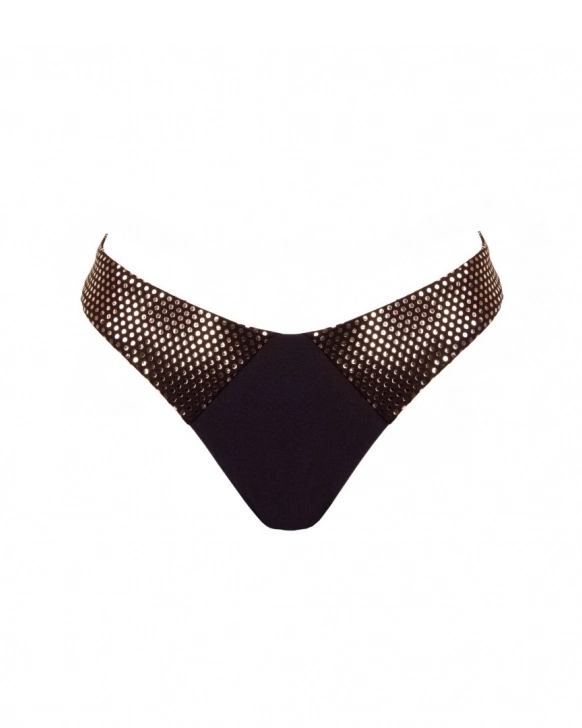 Slip latex tanga semi-înalt