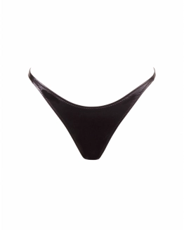 Slip latex tanga talie joasă – BLACK – 1. kép