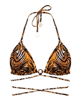Bikini Felső Kivehető Szivaccsal Köthető Pánttal – TIGER – 1. kép
