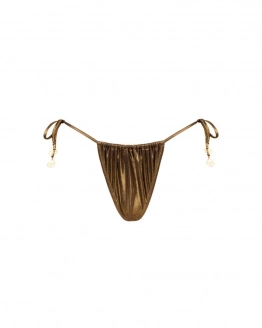 Slip tanga cu bentițe subțiri – GOLD – 3. kép