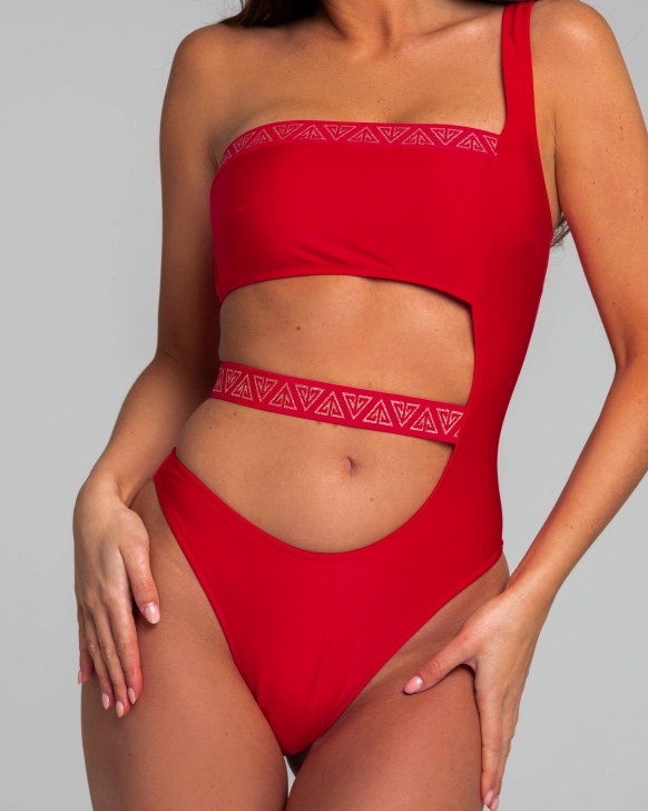 Asymmetrical thong swimbody