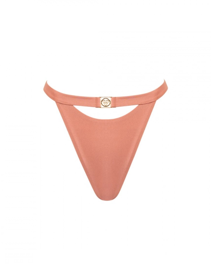 Slip tanga talie semi-înaltă cu decupaj