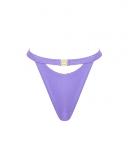 ”U” cut-out thong mid-rise bikini bottom