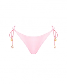 Side-tie thong mid-rise bikini bottom