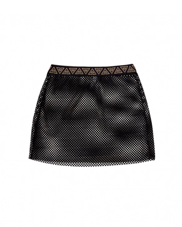 Gonna da spiaggia in rete con vita elastica Vivien Vance