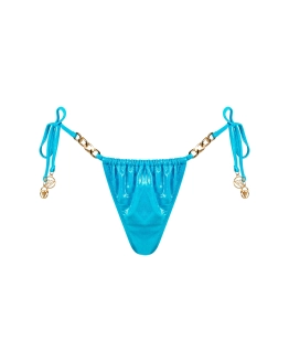 Slip tanga ajustabil cu talie semi-înaltă și lanț decorativ lateral