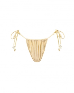 Slip tanga ajustabil cu talie semi-înaltă și lanț decorativ lateral