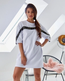 Oversized Pólóruha – Fehér – 7. kép