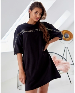 Oversized Pólóruha – Fekete – 4. kép