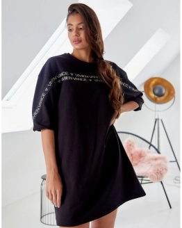 Oversized Pólóruha – Fekete – 6. kép
