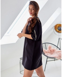 Oversized Pólóruha – Fekete – 8. kép