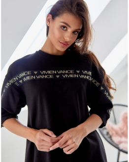 Oversized Pólóruha – Fekete – 3. kép