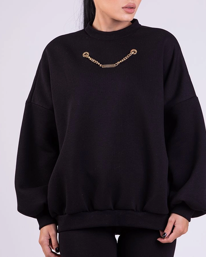 Bluză oversized cu lănțișor