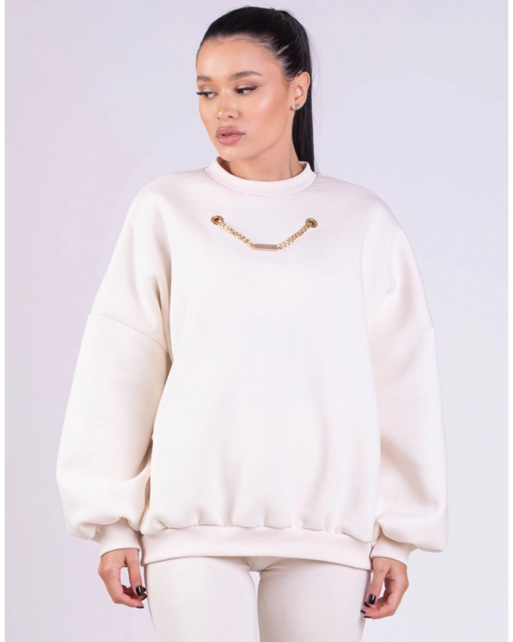 Oversized Pulóver Lánccal
