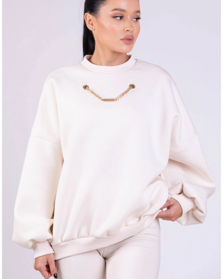 Oversized Pulóver Lánccal
