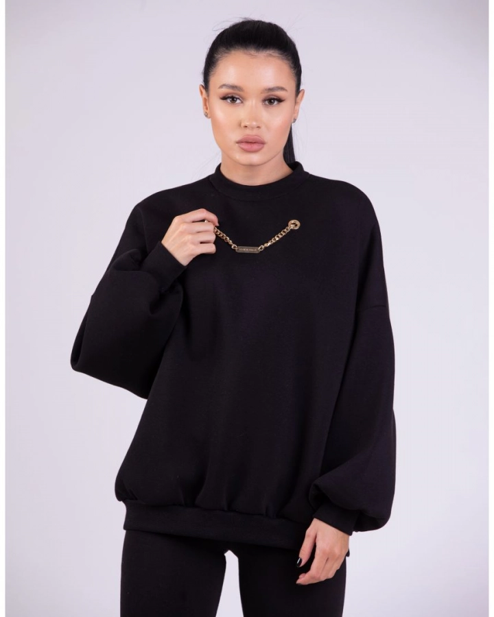 Bluză oversized cu lănțișor