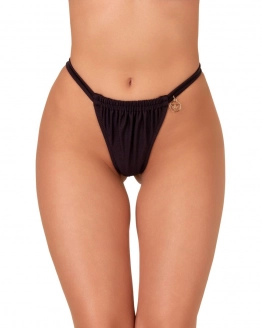 Slip tanga talie semi-înaltă – BLACK – 1. kép