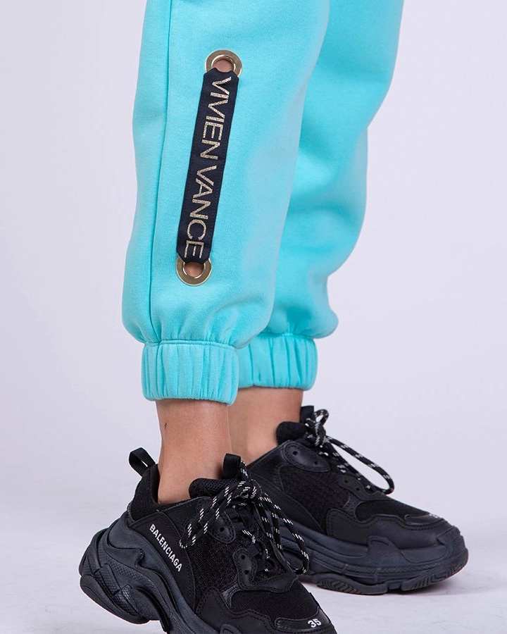 Sweatpants with branded strap