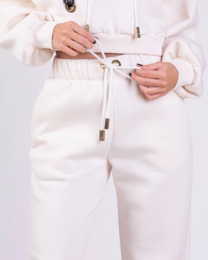 Sweatpants with branded strap