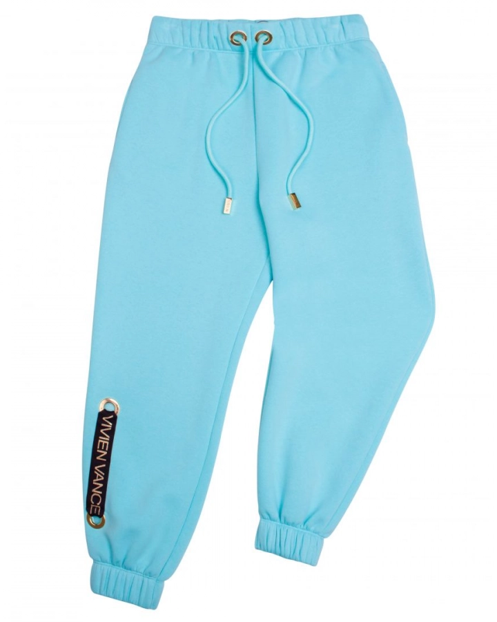 Sweatpants with branded strap