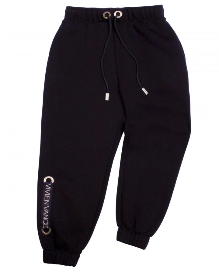 Sweatpants with branded strap