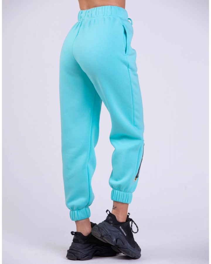 Sweatpants with branded strap